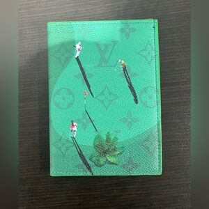 Louis Vuitton Green Ski Monogram Passport Holder